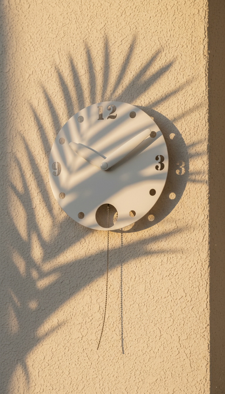 Waggle Wanduhr mit Pendel Weiß