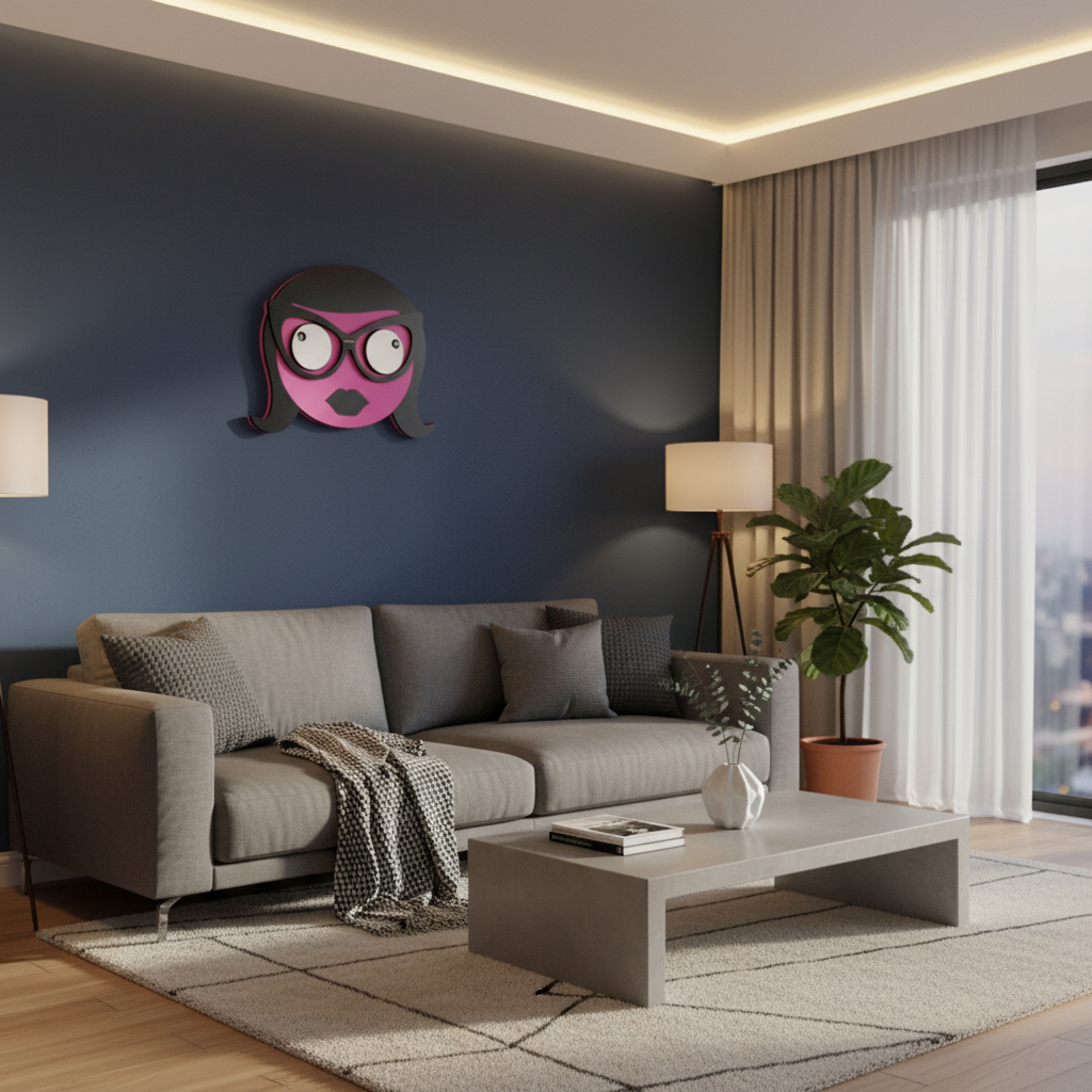 Wanduhr Ms.Spectacles Pink