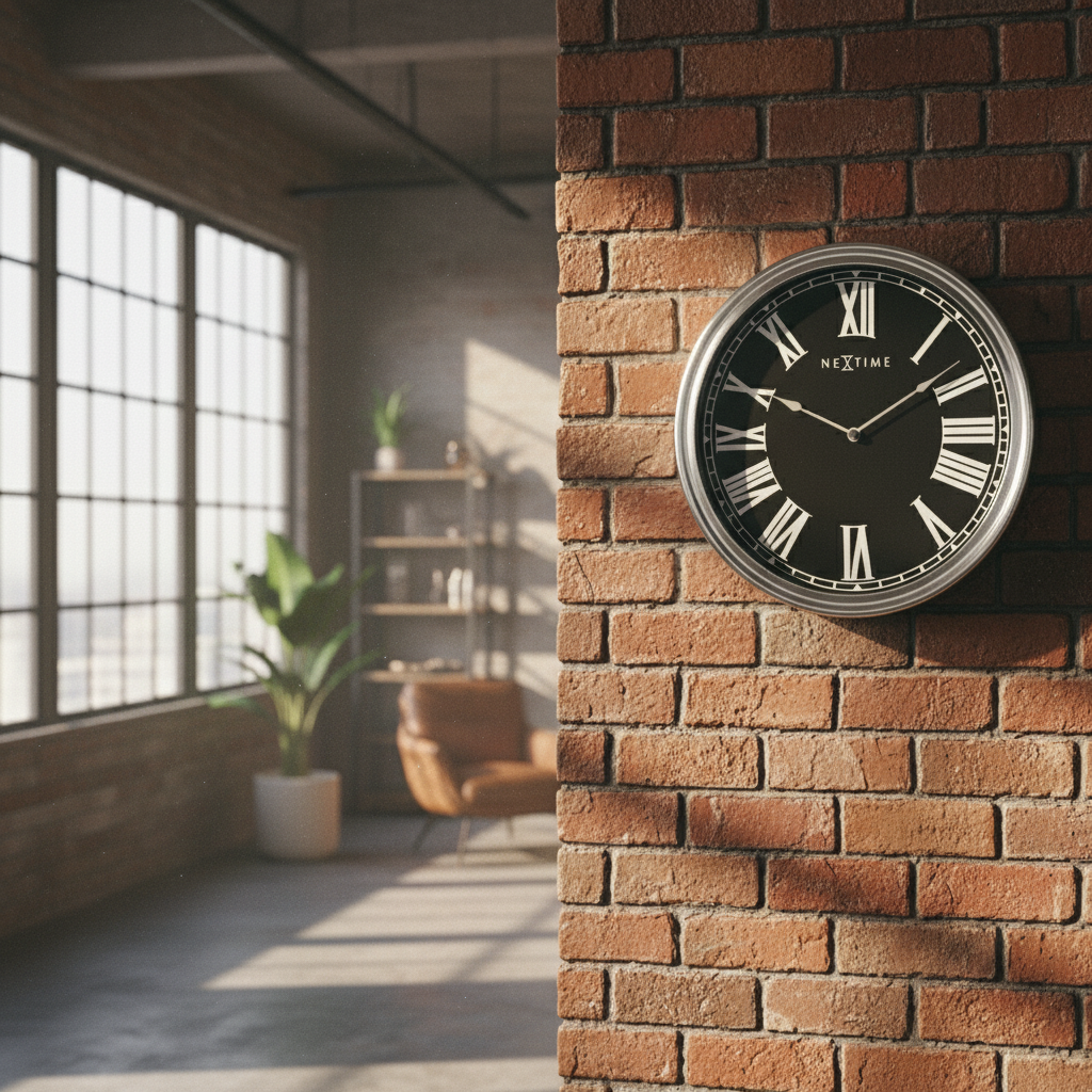 3D Wanduhr Houdini schwarz-grau